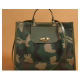 Green and Brown Camouflage Tote Purse 12.8' x 10.4' x 5.7' - Brand New