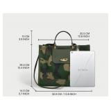 Green and Brown Camouflage Tote Purse 12.8' x 10.4' x 5.7' - Brand New