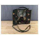 Green and Brown Camouflage Tote Purse 12.8' x 10.4' x 5.7' - Brand New