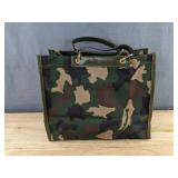 Green and Brown Camouflage Tote Purse 12.8' x 10.4' x 5.7' - Brand New
