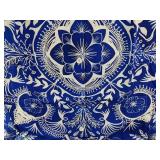 Men's Blue Floral Button-Up Long-Sleeve Shirt Size Large - Brand New