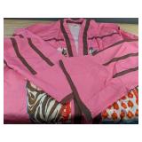 Women's Pink & Brown Zebra Cover-Up Robe Size Small - Brand New