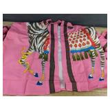 Women's Pink & Brown Zebra Cover-Up Robe Size Small - Brand New