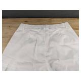 Women's White Bell Bottom Polyester Pants Size Large - Brand New