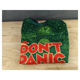 Red and Green Don't Panic It's Just Christmas Sweatshirt Unisex Size 3XL - Brand New