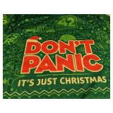 Red and Green Don't Panic It's Just Christmas Sweatshirt Unisex Size 3XL - Brand New