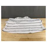 Collared Men's Long Sleeve White with Black Stripes Shirt Size Large - Brand New