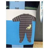 Carter's Zip-Up 1-Piece Jumpsuit, Fleece Footie Pajama, and Green Dino Romper Size 9 Month - Brand New