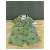 Carter's Zip-Up 1-Piece Jumpsuit, Fleece Footie Pajama, and Green Dino Romper Size 9 Month - Brand New