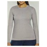 Eddie Bauer Women's Long Sleeve Tee Pumice Size Large, $30 Retail - Brand New