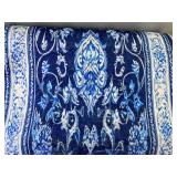 Blue and White Pattern Runner Rug 136' x 20' - Brand New