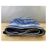 Blue and White Pattern Runner Rug 136' x 20' - Brand New