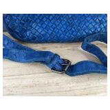 Rustic Town Blue Leather Purse 11' - Brand New