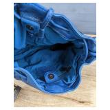 Rustic Town Blue Leather Purse 11' - Brand New