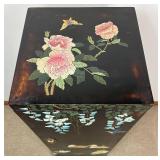 Vintage Carved Lacquer Asian Cabinet