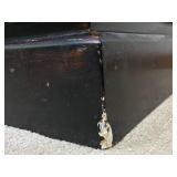 Vintage Carved Lacquer Asian Cabinet