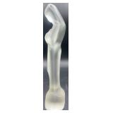 Vintage Stef Uiterwaal Leerdam Glasswork Frosted Madonna with Child
