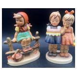 Goebel Hummel Figurines W. Germany - 'Just Resting' and 'Happy Birthday'