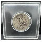 Collection of United States Coins-1936 Washington Quarter, 1943 Steel Pennies and 4 Indian Head Pennies