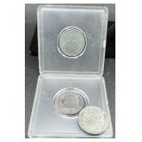 Collection of United States Coins-1936 Washington Quarter, 1943 Steel Pennies and 4 Indian Head Pennies