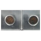 Collection of United States Coins-1936 Washington Quarter, 1943 Steel Pennies and 4 Indian Head Pennies