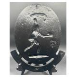 Vintage Cast Iron 'No Smoking' Wall Sign from Virginia Metalcrafters - Hand Cast & Hand Painted