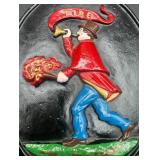 Vintage Cast Iron 'No Smoking' Wall Sign from Virginia Metalcrafters - Hand Cast & Hand Painted