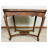 Antique Victorian-Era Parlor Table and French Style Kidney Shaped Accent Table
