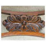 Antique Victorian-Era Parlor Table and French Style Kidney Shaped Accent Table