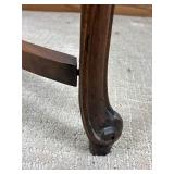 Antique Victorian-Era Parlor Table and French Style Kidney Shaped Accent Table