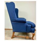 Pair of Ethan Allen Blue Wing Back Chairs