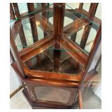 Lighted 3 Sided Glass Display Cabinet