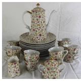 Vintage Floral Chintz Luncheon Tea Set from Topline Imports Japan