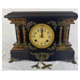 Antique New Haven Clock Co. 'Ottawa' Mantle Shelf Clock with Keys