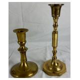 Vintage Brass Collection - Dolphin Sculpture and 6 Candleholders