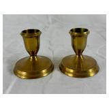 Vintage Brass Collection - Dolphin Sculpture and 6 Candleholders