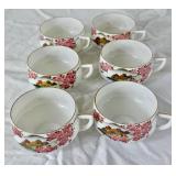 Hand Painted Japanese Sakura Cherry Blossoms with Landscape Design Tea Set