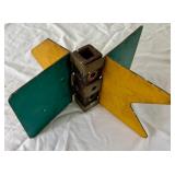 Vintage Railroad Collection -  Track Section, Railroad Make-Do Trail Rail Anvil, Railroad Track, Switch Stand Targets