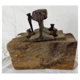 Vintage Railroad Collection -  Track Section, Railroad Make-Do Trail Rail Anvil, Railroad Track, Switch Stand Targets