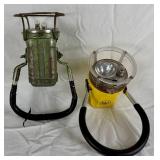 Railroad Lanterns - Vintage Yellow Starlite 292 Railroad Lantern and Vintage Justrite Electric Railroad Lantern July 7, 1942