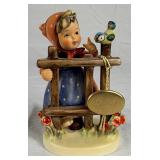 Goebel Hummel Figurines W. Germany- 'Goose Girl' and 'Signs of Spring'