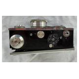 Vintage Camera Bundle - Argus C3 35mm Cameras, Kalimar CdS 31 Light Meter and Vintage Soligor F/4.5 F-135 Lens in Vintage Alligator Case