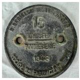Antique & Vintage Cast Iron Identification Plates - 1891 Railway Carriage, 1948 Poland Railway Wagon and  1976 Locomotive
