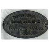 Antique & Vintage Cast Iron Identification Plates - 1891 Railway Carriage, 1948 Poland Railway Wagon and  1976 Locomotive