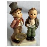 Goebel Hummel Final Issue Figurines - Duet #130, Happy Pastime #69, Globe Trotter #79 and Lost Sheep #68