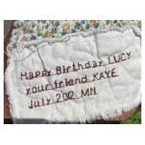 Handmade Machine Quilted Patchwork Throw Quilt 50' x 62'