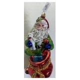 Handblown Santa and Snowmen Glass Ornaments - 6 Pieces