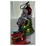 Handblown Santa and Snowmen Glass Ornaments - 6 Pieces