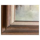 Original Vintage Framed and Signed Landscape Oil Painting - 31.5' x 55.5' x 2'