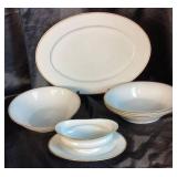 Cream with Gold Trim Victoria Austria China Set & Additional Complimentary Pieces